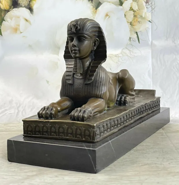 Large 100% Solid bronze grand tour Sphinx Egyptian figures statues Home decor