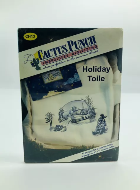 Bordado Cactus Punch Digitalización Navidad 13 - Diseños de Lienzos de Navidad