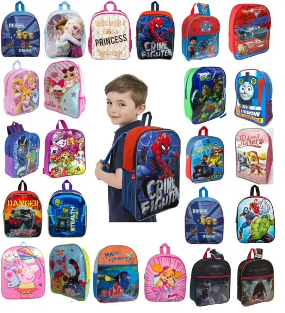 Boys Girls Kids Childrens School Backpack Junior Novelty Character Rucksack Bag