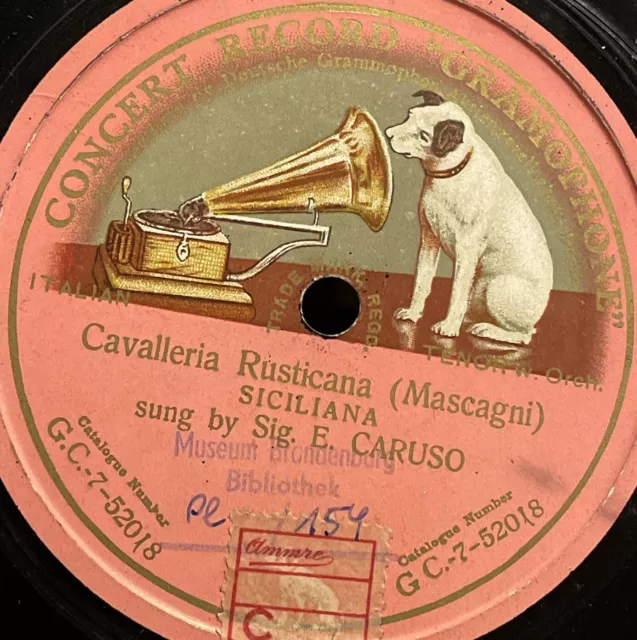 Cavalleria Rusticana - Enrico Caruso - KLASSIK 78rpm OPER - Einseitig GRAMMOPHON