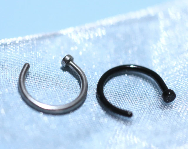 Piercing finto in acciaio per naso labbra orecchio - Fake face piercing - Steel