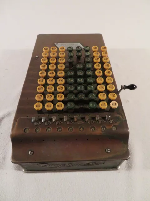 Vintage Antique Comptometer Adding Machine Felt Tarrant 1920s