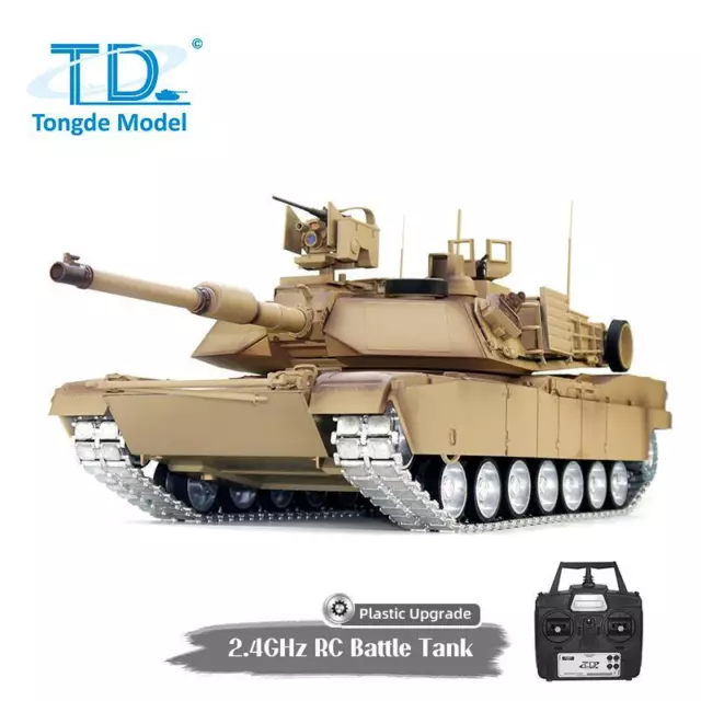 TD 1:16 RC Tank M1A2 SEP V2 Abrams Radio Control Battle Tanks Metal Tracks Model