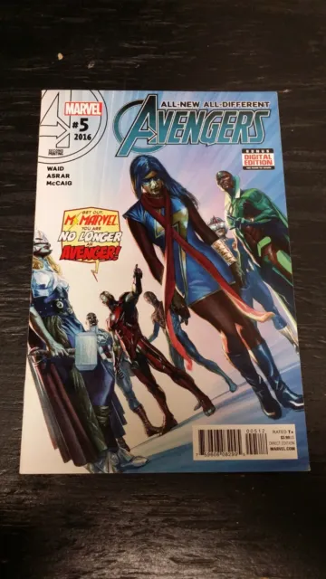 2016 Marvel Comics All-New All-Different Avengers #5 Rare 2Nd Print Vf/Nm Ross