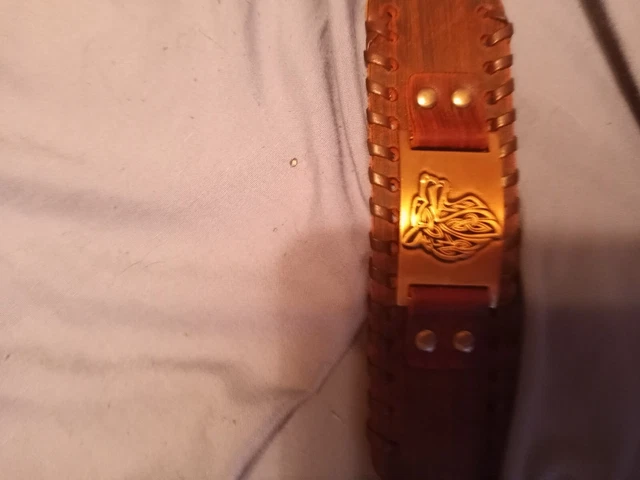 mens wolf bracelet real leather