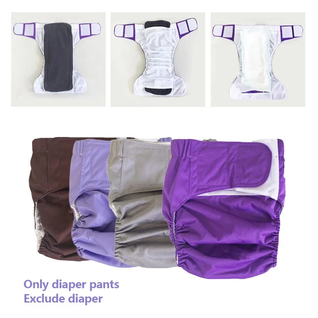 REUSABLE ADULT DIAPER Covers Nappy Pants Waterproof Incontinence