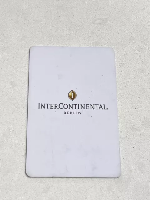 Berlin Intercontinental IHG HOTEL ROOM KEY CARD. Okay Condition. Collectible