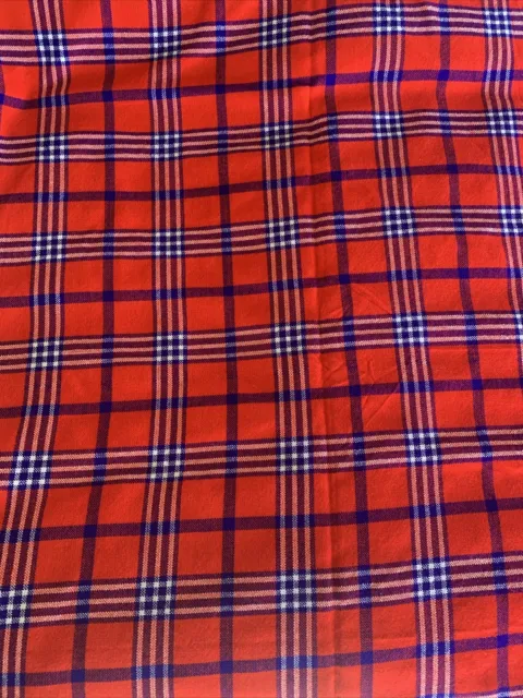 African Masai Maasai Shuka Blanket Shawl Scarf Sarong Kimono 59x79" Kenya Plaid