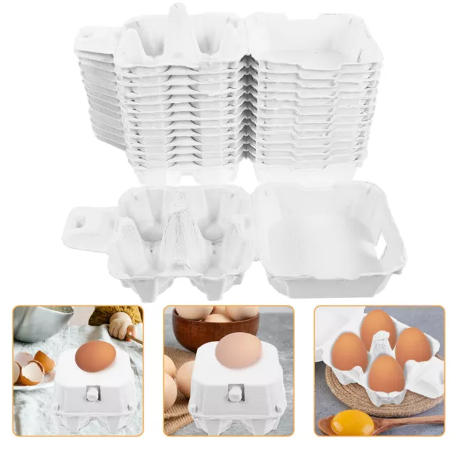 50 cajas de huevos de papel ventilado para huevos de pollo - mercado agrícola, viajes, camping