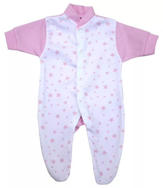 Babyprem Frühgeborene frühe Baby Mädchen Kleidung rosa Stern Schlafanzug 1,5 Pfund - 7,5 Pfund