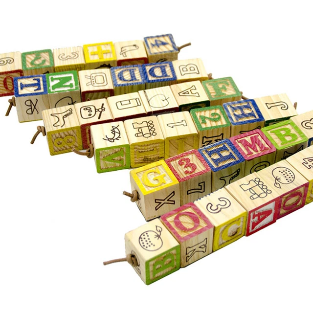 2x Papagei Käfig Spielzeug Vogel Barsch Stehen Papagei Kauen Block 3
