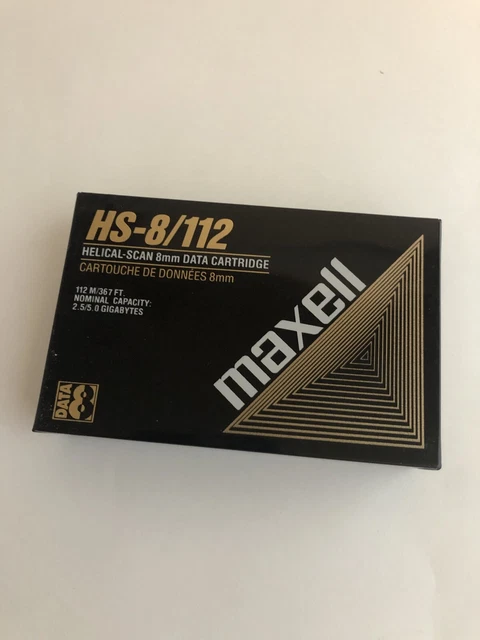 Maxell HS-8/112 Helical Scan 8mm Data Cartridge Tape Cassette New Sealed NIP