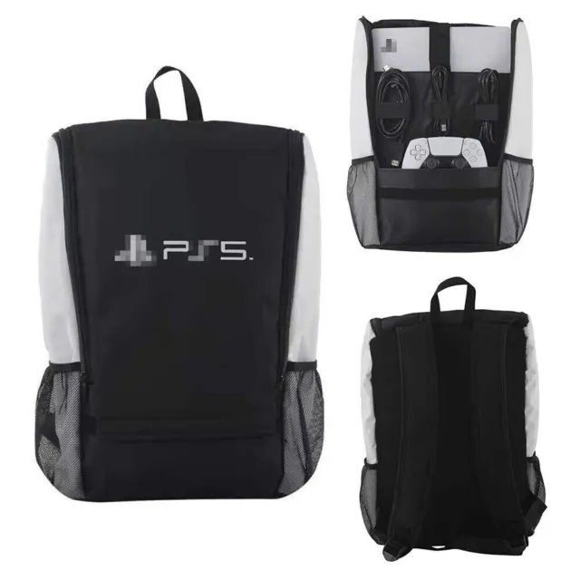 For PS5 Backpack Game Console Storage Shoulder Bag Outdoor Travel Carrying Case