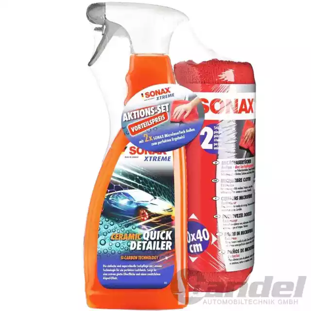 1x 750 ml SONAX LACKVERSIEGELUNG QUICK DETAILER inkl.MICROFASERTÜCHER