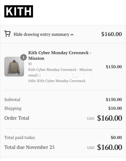 KITH CYBER MONDAY Hoodie Box Logo Large Tranquility  Supreme