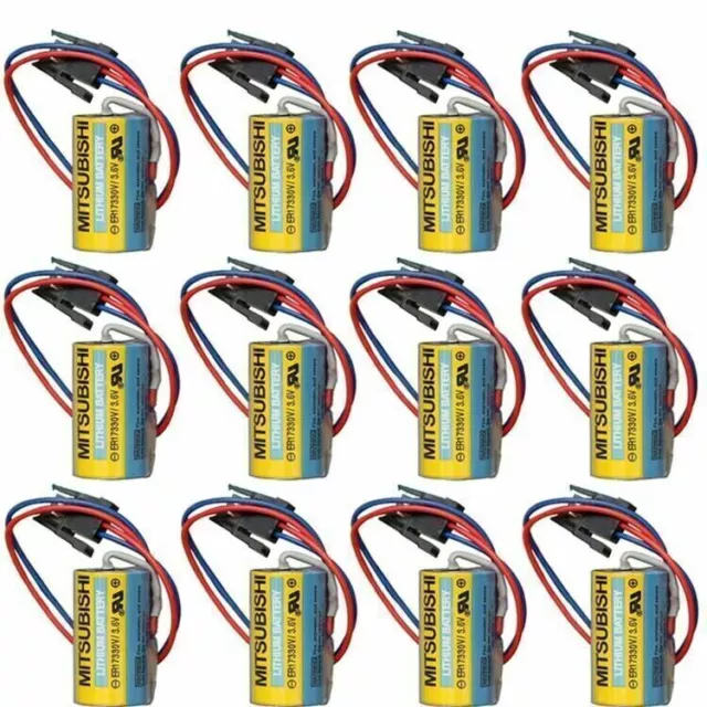 12PCS ER17330V/3.6V Mitsubishi A6BAT PLC Battery For FANUC CNC System NEW