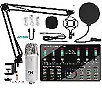 Studio Recording Kit Podcast Mixer Equipment Condenser Microphone Set/