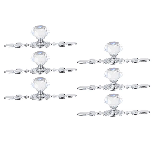 Drawer Knobs Knobs Dresser Drawers Silver Base Crystal Handle Wardrobe