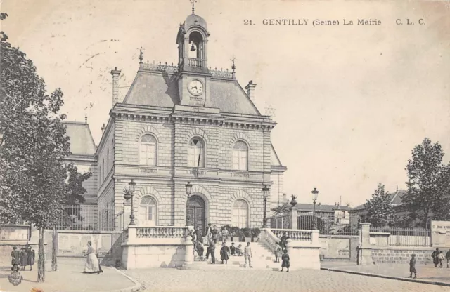 Cpa 94 Gently La Mairie