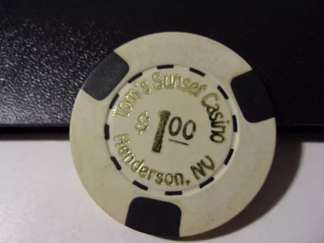 TOM'S SUNSET CASINO HOTEL $1 casino hotel gaming poker chip - Henderson, NV