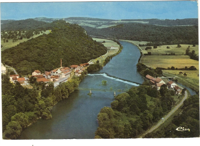 25 - cpsm - MONTFERRAND LE CHATEAU - Vue aérienne - La vallée du Doubs