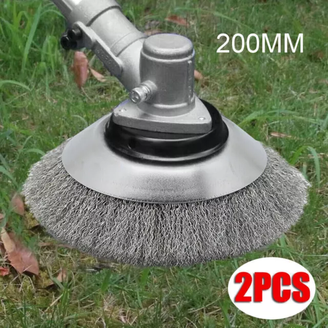 2xhigh quality weed brush head for Stihl silver brushcutter brush cutter 25x200#