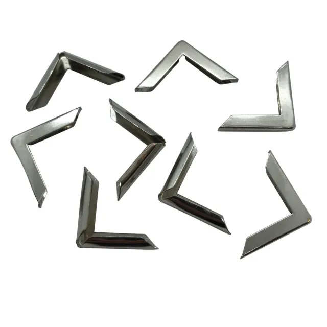 Buchecken - Metall - Farbe: Silber - 22 x 22 mm - Buchbeschlag - Eckenschutz