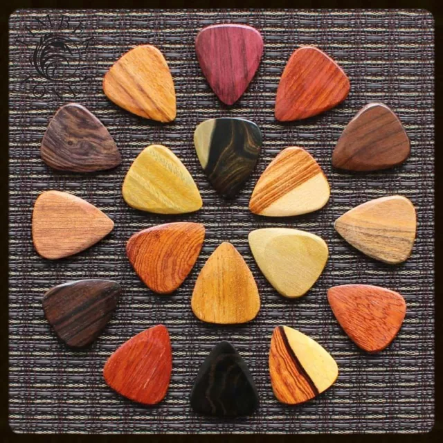 Timber Tones Wood Guitar Pick / Plectrum - 18 Different Woods - New Versions