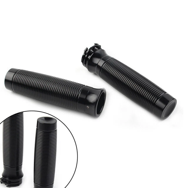 1" inch 25mm Motorcycle Black Handlebar Hand Grips Fit Harley Bobber Chopper