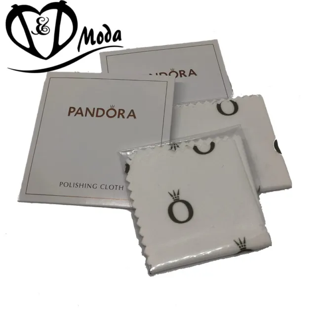 Pandora Silver Jewellery Polishing Cloth - 2 Pack - 10cm x 10cm