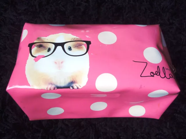 ZOELLA beauty pink guinea pig Make Up Bag Cute Gift Cosmetics case