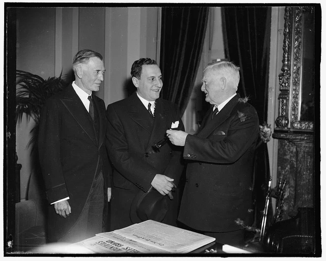 Reproduced 1939 Photo Vice President Garner Right Unidentified b