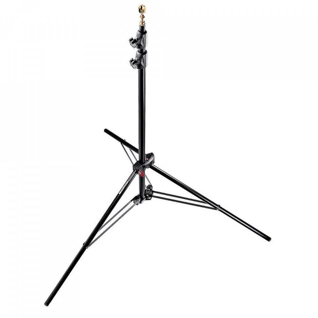 Juego de 3 trípode lámpara de aluminio Manfrotto compacto con suspensión neumática negro