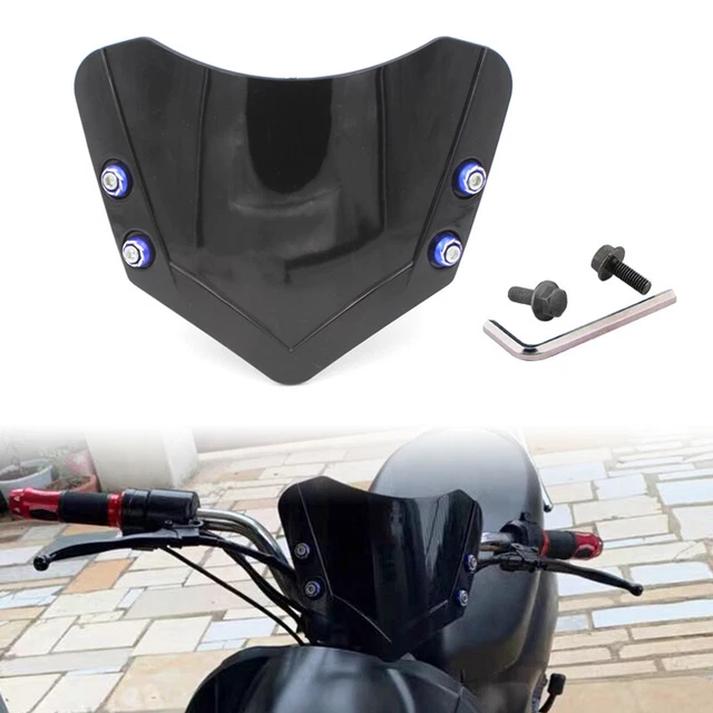 1× Electric Vehicle Handlebar Front Screen Windshield  Instrument Cover Black