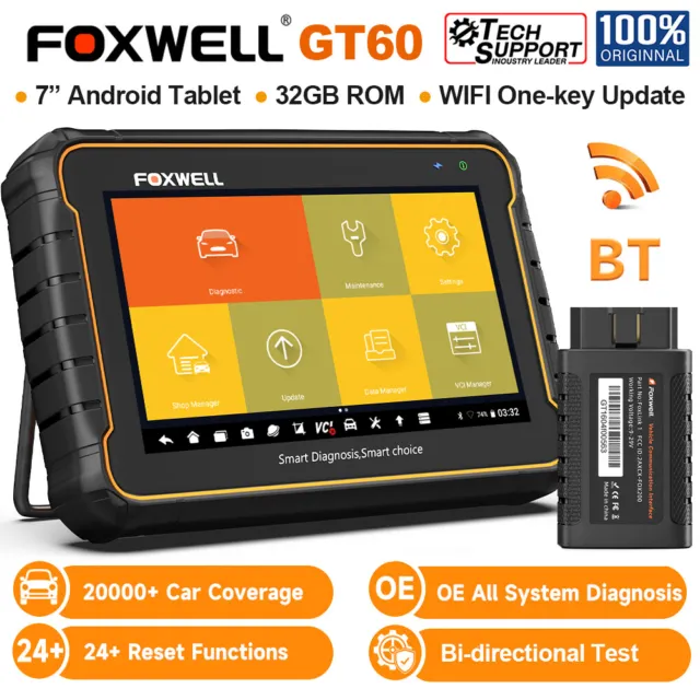 FOXWELL GT60 Profi Diagnosegerät KFZ OBD2 Scanner Auto All System TPMS DPF IMMO