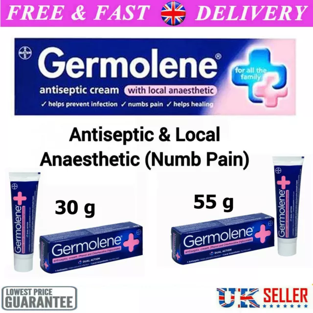 Germolene Antiseptic Numbing Original Cream with Local Anaesthetic 30g, 55 g