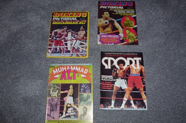 MUHAMMAD ALI  4 x BOXING MAGAZINES FROM 1971, 1972 & 1974