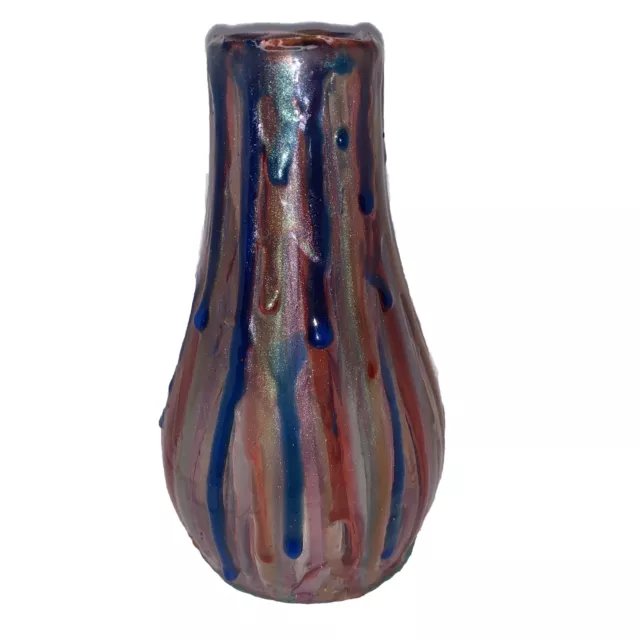 Crystal Resin Craft Lucite Drip Vase.. Retro Vintage Style