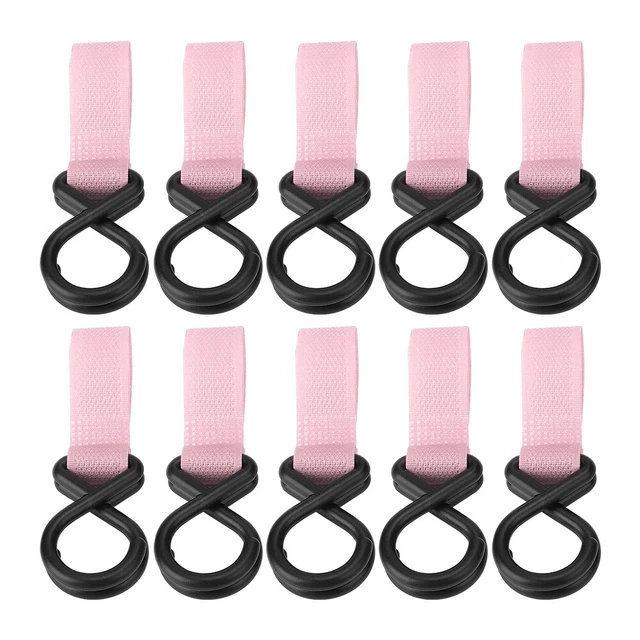 (Rosa)10 Stücke Kinderwagen Haken Mama Haken Kinderwagen Haken Clips Bunte