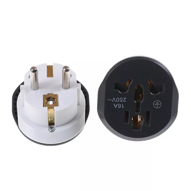 16A Universal EU Travel Adapter Euro Converter UK US AU to EU AC Socket P^^i