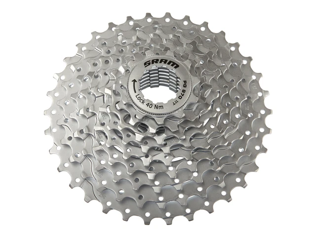 Cassette SRAM PG-970 9 Vitesses 11-34 Dents - Pour VTT/Roue Libre Shimano - Occasion