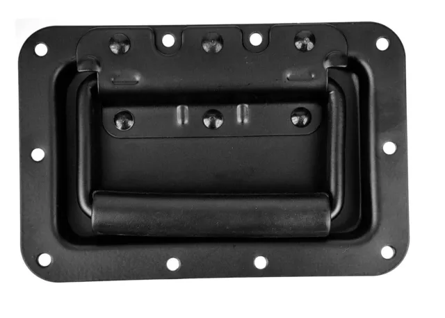 Maniglia pieghevole guscio da incasso 154 x 101 mm nero case maniglie per scatola maniglia per trasporto ADM