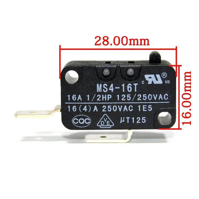 16A 250VAC Micro Limit Switch Microswitches for MS4-16T Game Console / Alarms