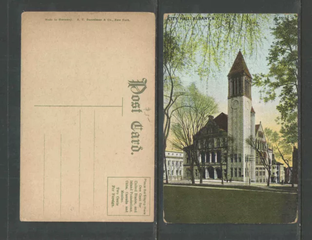 1910s CITY HALL ALBANY NY POSTCARD