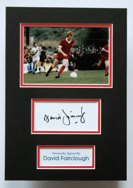 DAVID FAIRCLOUGH Liverpool HAND SIGNED A4 Autograph Photo Mount Memorabilia COA