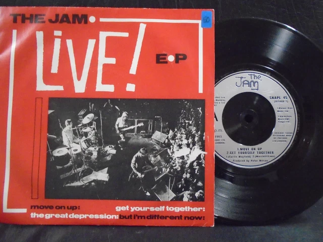 The Jam E.p. " Live  " Ex + Cond.in Pic Sl.