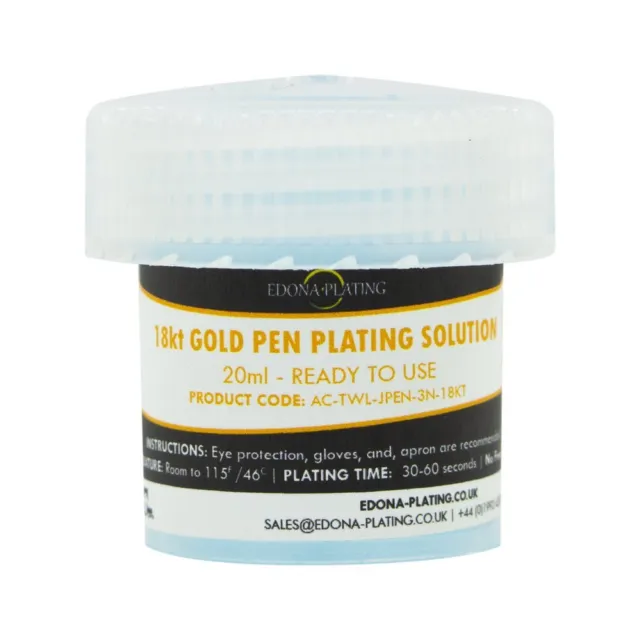 Edona Plating 18 Karat Yellow Gold Pen Electroplating Solution - 20ml