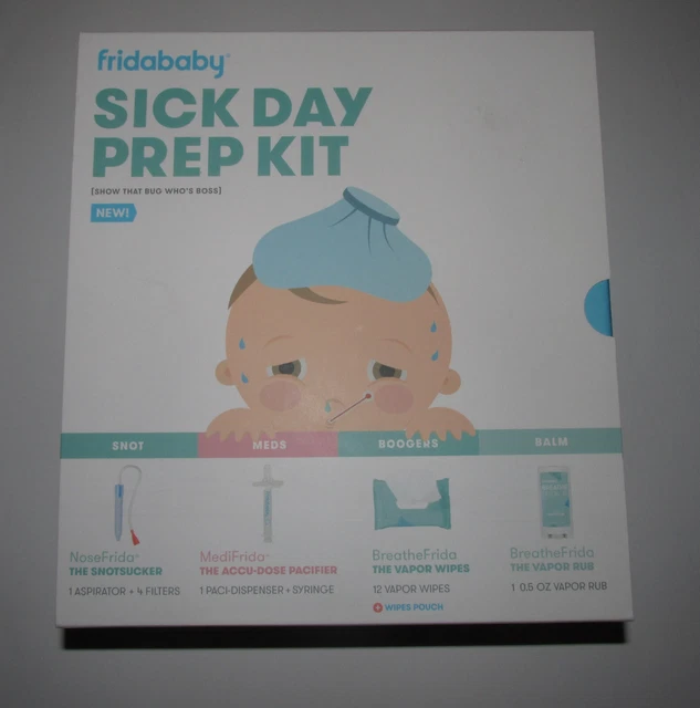 Kit de preparación para el día enfermo FridaBaby: kit lateral de supervivencia de superhéroes NUEVO Y SELLADO