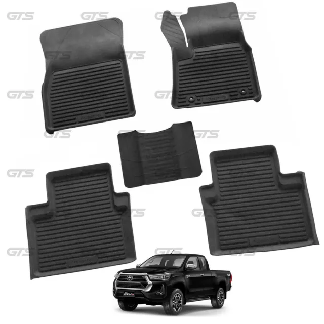 For Toyota Hilux Cab 2015 - 23 RHD Rubber 3D Floor Mat Carpets Automatic Gear