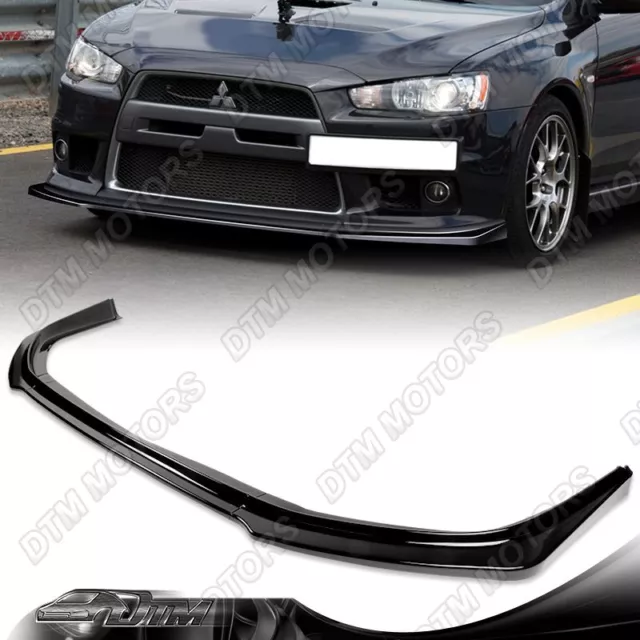 For 08-15 Mits.EVO X 10 Evolution R-Style Painted Black Front Bumper Lip Spoiler